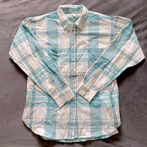 NEW Loft Plaid Flannel Long Sleeve Shirt, Women’s Size Small